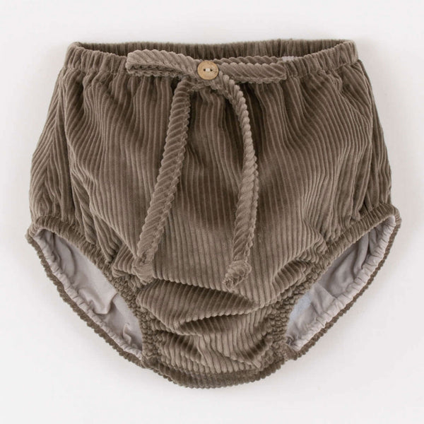 Popelin Taupe Corduroy Culotte