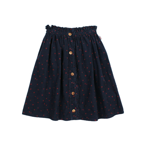 Buho Mini Cuore Skirt  Navy