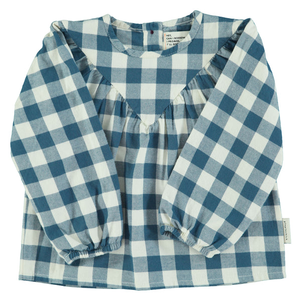 Piupiuchick Blouse Blue & White Checkered
