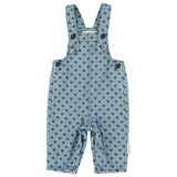Piupiuchick Dungarees Washed Blue Denim Black Hearts