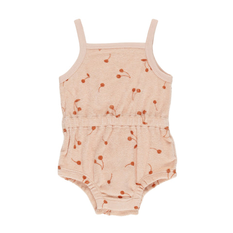 QUINCY MAE TERRY CINCH ROMPER || CHERRIES