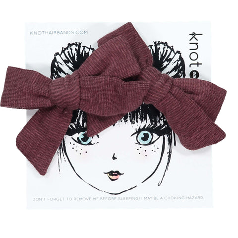 Knot Hairbands Jersey Mini Bow Set // Wine