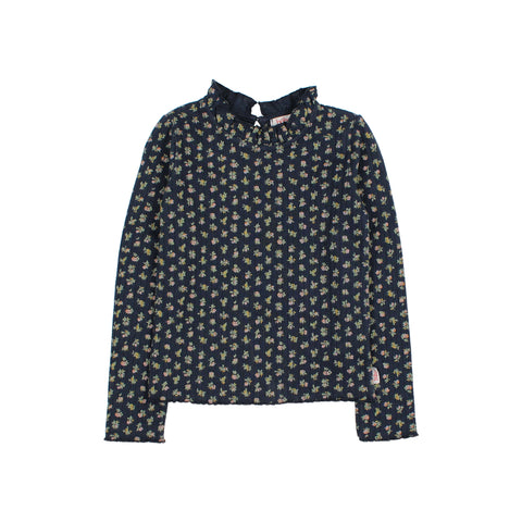 Buho Cottage Rib T-Shirt Navy