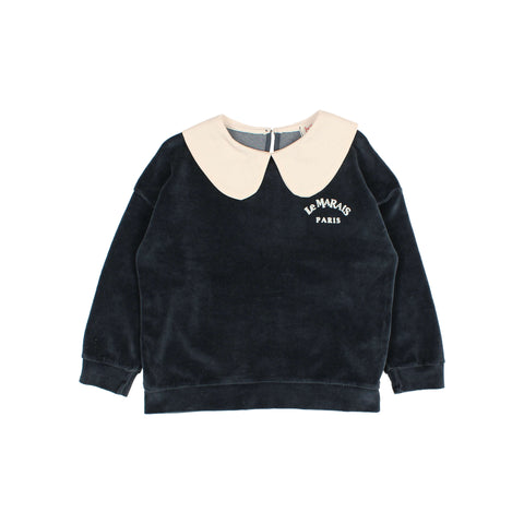Buho Velvet Sweatshirt Whale
