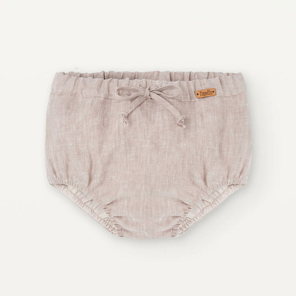 Popelin Sand Linen Baby Culotte