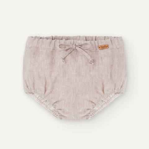 Popelin Sand Linen Baby Culotte