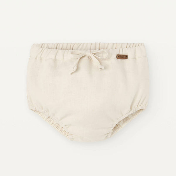Popelin Off-White Linen Baby Culotte