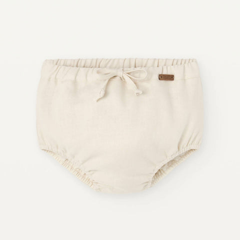 Popelin Off-White Linen Baby Culotte
