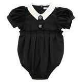 Coco Blanc Taffeta Romper Black