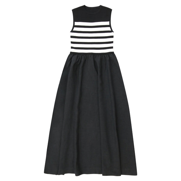 Coco Blanc Striped Maxi Black/Cream