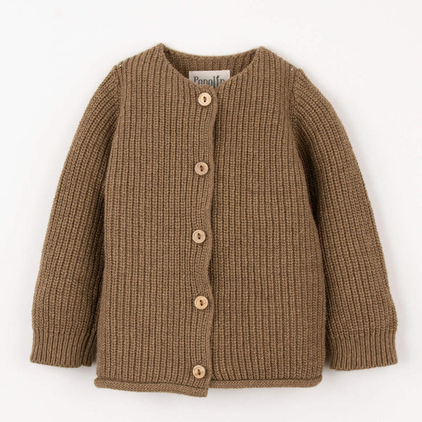 Popelin Terracotta Brioche Stitch Jacket