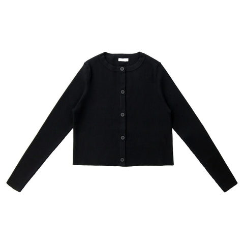 Coco Blanc Ribbed Cardigan Black