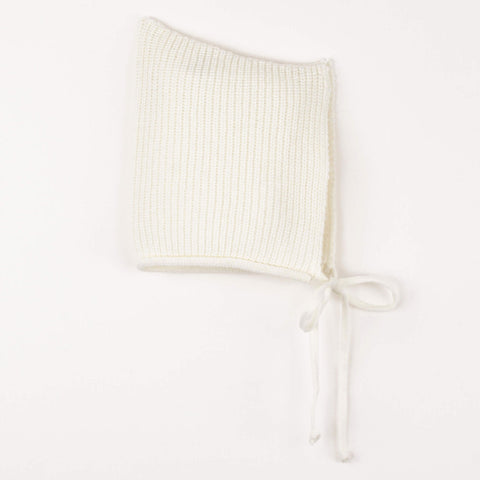 Popelin Off-White Knitted Bonnet