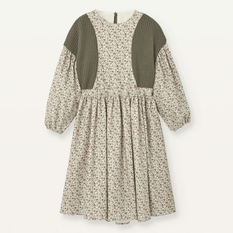 Popelin Floral Print Dress With Side Panels