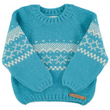 Piupiuchick Jacquard Sweater Turquoise