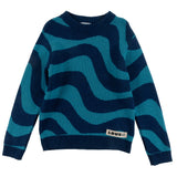 Loud Apparel Cookies Pullover Wave Jacquard Blue/Turquoise