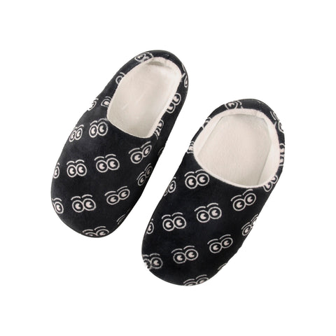 Loud Apparel Kiss Slippers Black/White