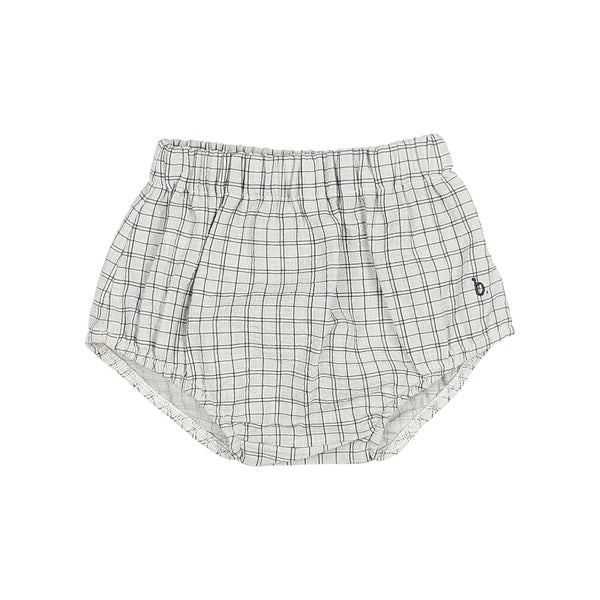 Buho BB Mini Check Bloomer Sky Gray