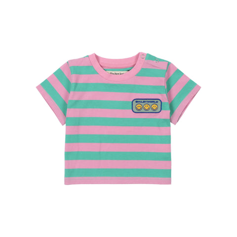 The New Society Smiley Baby T-Shirt Stripes Hibiscus