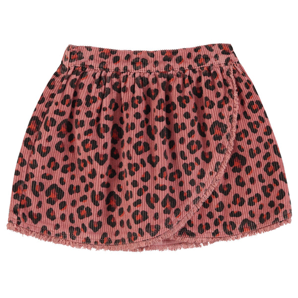 Piupiuchick Knee-Lenght Skirt Pink Animal Print