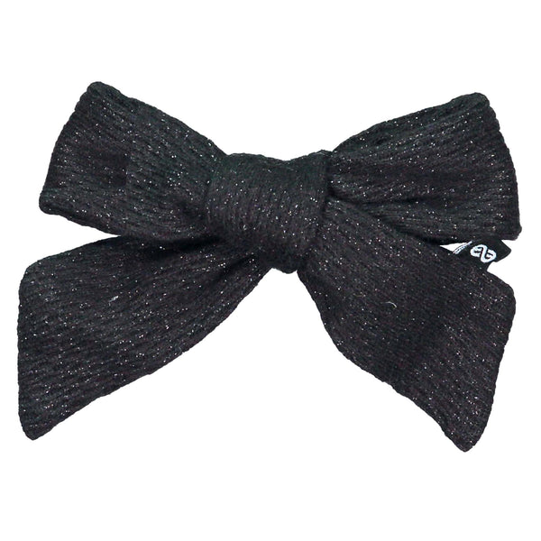 Knot Hairbands Metallic Bow Clip // Black