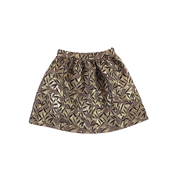 Bebe Organic Isadora Long Skirt Metallic Florals