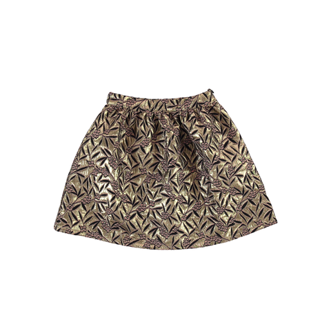 Bebe Organic Isadora Long Skirt Metallic Florals