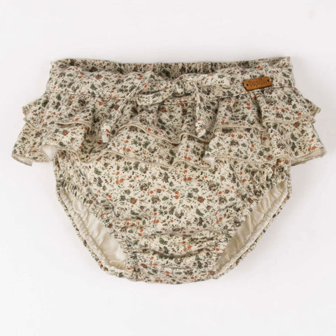 Popelin Floral Print Double Frill Culotte