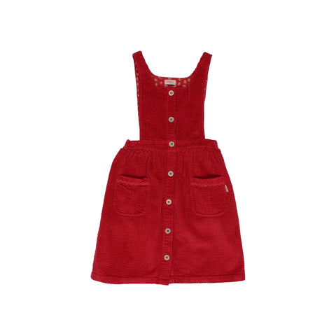 Buho Corduroy Dress Cherry