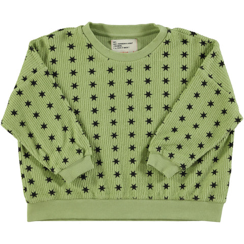 Piupiuchick Sweatshirt Green Black Stars
