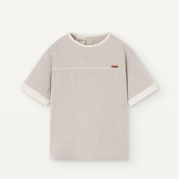 Popelin Sand Yoke Shirt