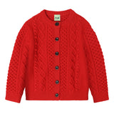 Fub Aran Cardigan Signal Red