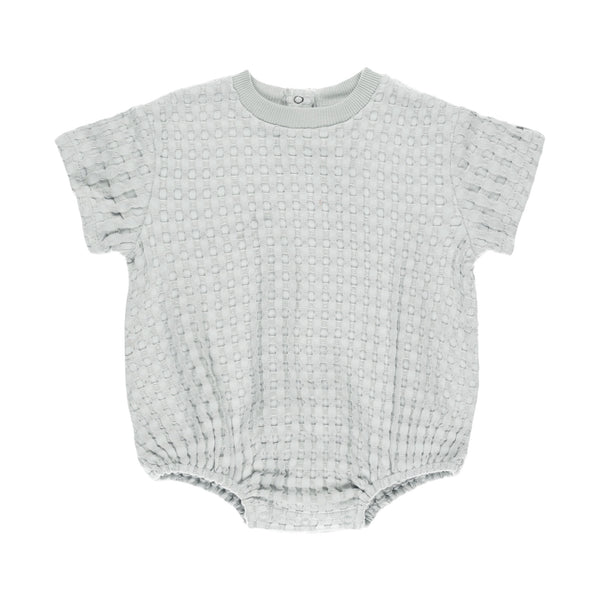 QUINCY MAE RELAXED BUBBLE ROMPER || SKY