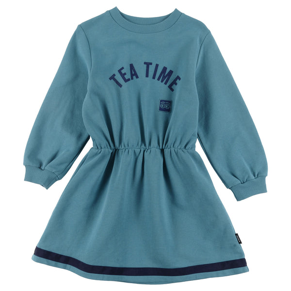 Loud Apparel Cuddle Dress Waisted Turquoise