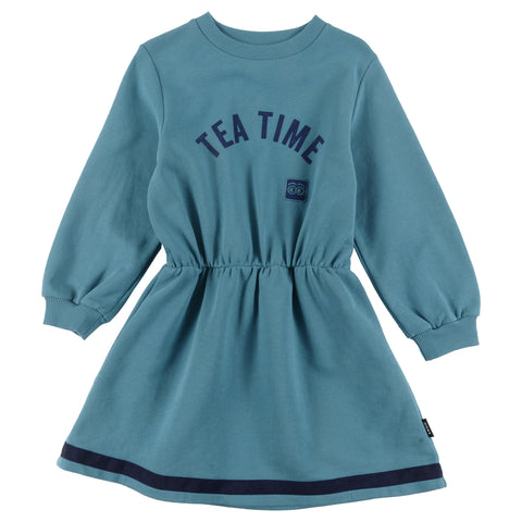 Loud Apparel Cuddle Dress Waisted Turquoise