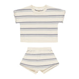 QUINCY MAE RELAXED SUMMER KNIT SET || BLUE STRIPE
