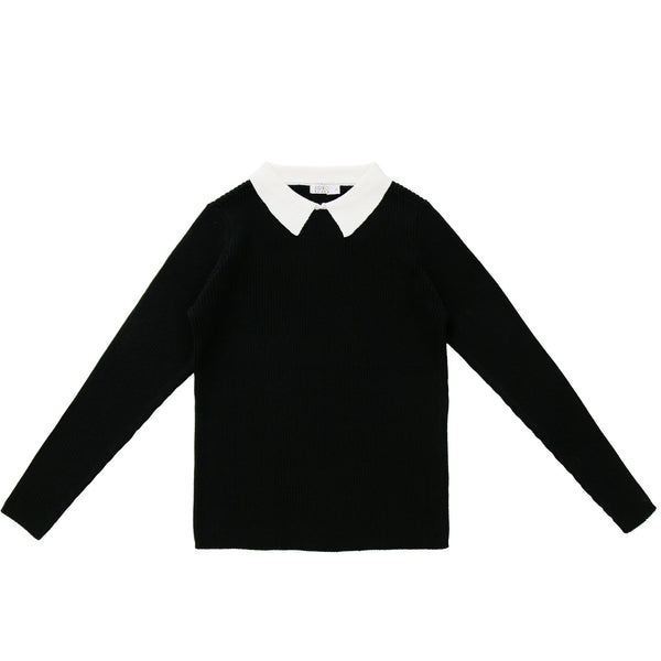 Coco Blanc Collared Sweater Black