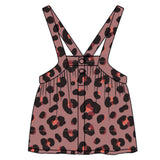 Piupiuchick Knee-Lenght Dress Straps Pink Animal Print
