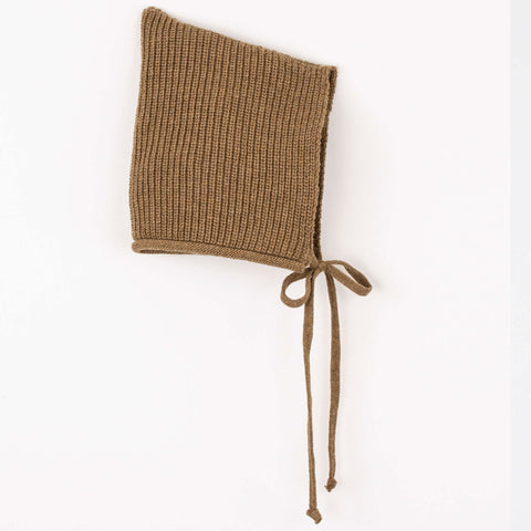 Popelin Terracotta Knitted Bonnet
