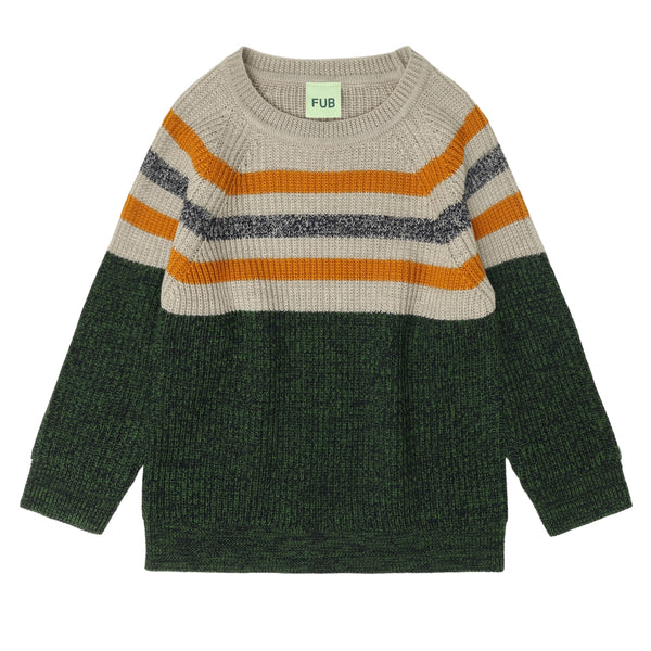 Fub Raglan Sweater Forest/Dark Navy Melange