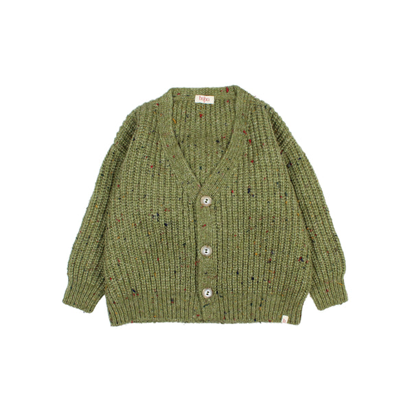 Buho Botonato Cardigan Green Tea