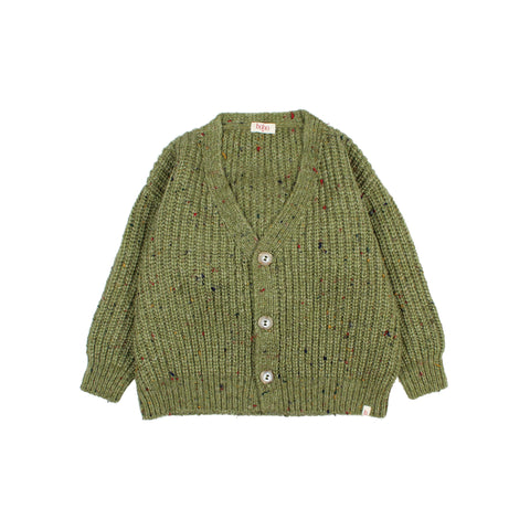 Buho Botonato Cardigan Green Tea