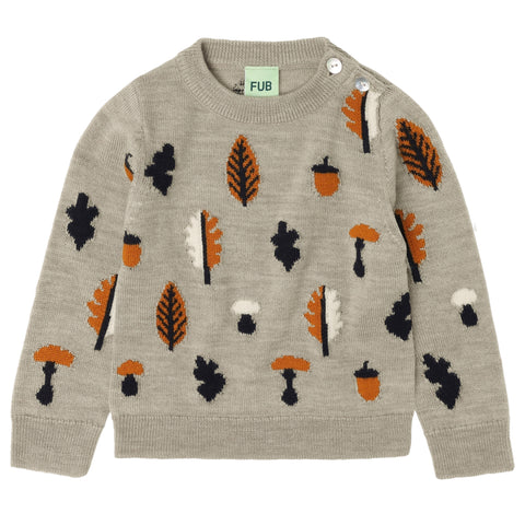 Fub Baby Jaquard Sweater Oat Melange