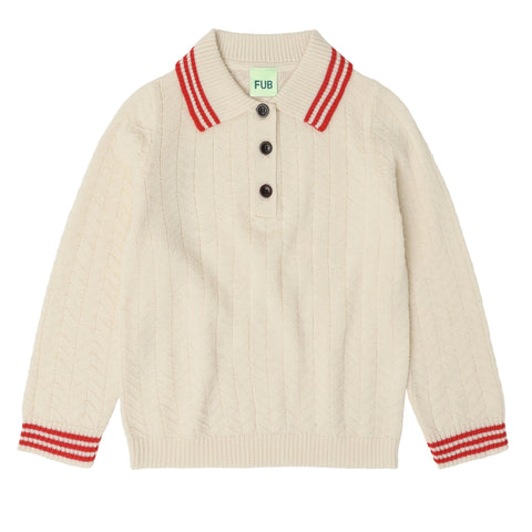 Fub Zigzag Polo Ecru