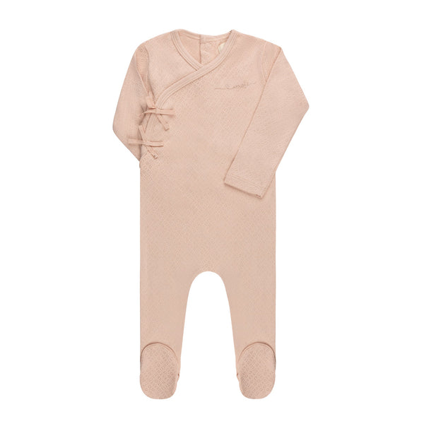 Ely’s & Co Organic Amore Pointelle Collection - Pink/Rose Gold - Footie