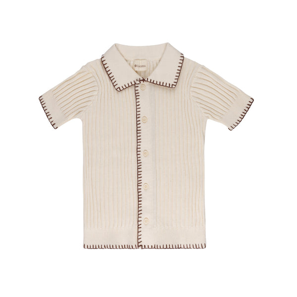 Ely’s & Co Stitch Collection - Whip Stitch Knit Top - Natural