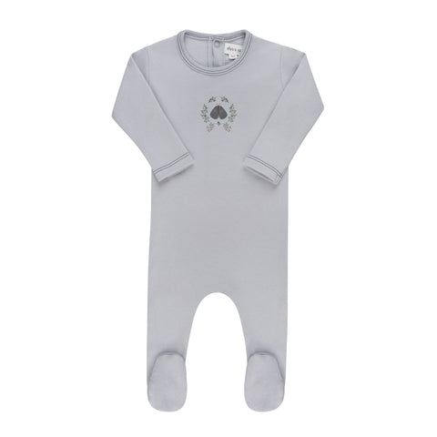 Ely’s & Co Garden Floral Center Collection - Blue - Footie