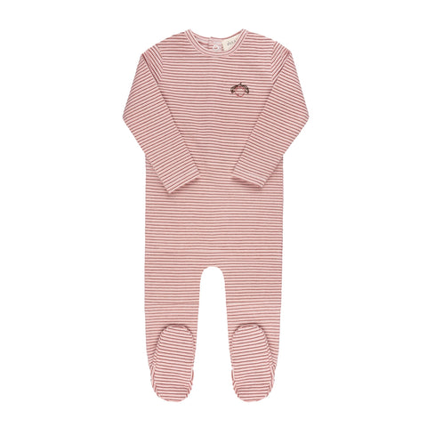 Ely’s & Co Metallic Stripe Collection - Pink - Footie
