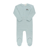 Ely’s & Co Metallic Stripe Collection - Blue - Footie