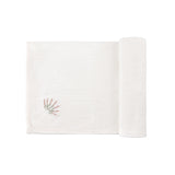 Ely’s & Co Organic Embroidered Collar Collection - Ivory Heather - Blanket